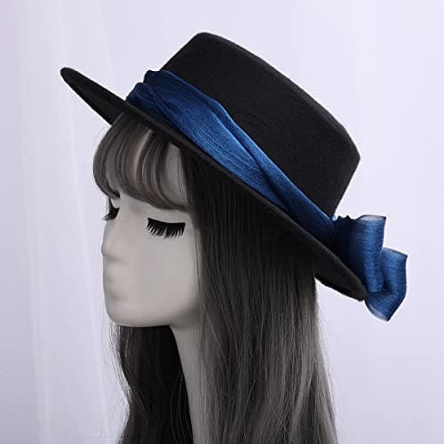 COSDREAMER Women's Vintage Black Fedora Hats with Bows