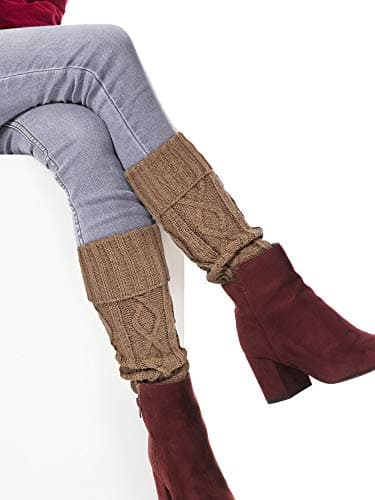Satinior Women's Winter Cable Knit Leg Warmers