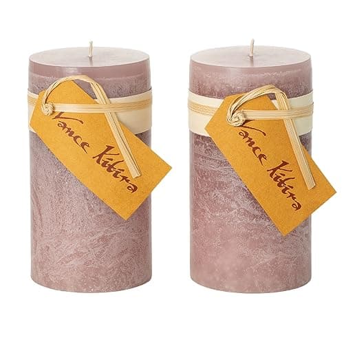 Sullivans Vance Kitira 6-Inch Off-White Unscented Pillar Candles Set of 2