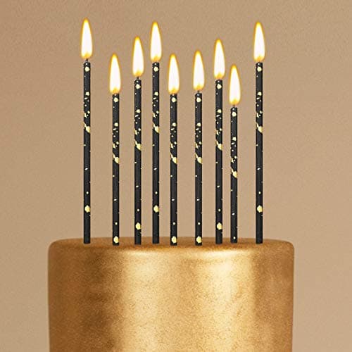 24pcs Long Thin Birthday Candles for Cake & Parties