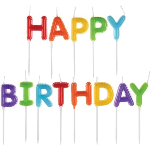 Gold Birthday Balloon Candles - 13 Pieces, 2.25"