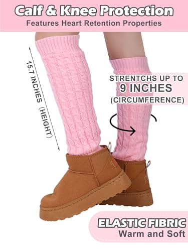 Winter Fleece Lined Leg Warmers for Women - Skating/Walking