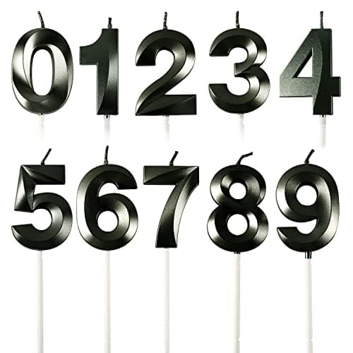 BEAN LIEVE Number Birthday Candles (Champagne Gold)