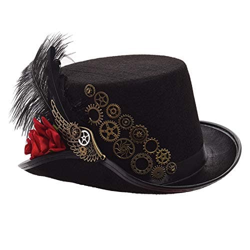 GRACEART Steampunk Top Hats with Goggles for All