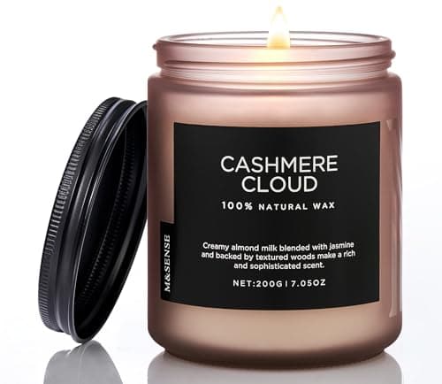 Soy Amber & Sandalwood Candle 19.4oz, 110hr Long Lasting Housewarming Gift