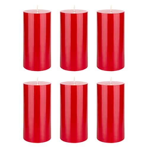 Premium Hand Poured Unscented White Pillar Candle, 3in x 6in, Home Décor