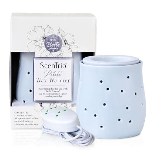 ScenTrio Ceramic Wax Warmer - Personalized Timer, Temperature Control - Home, Office - Taupe