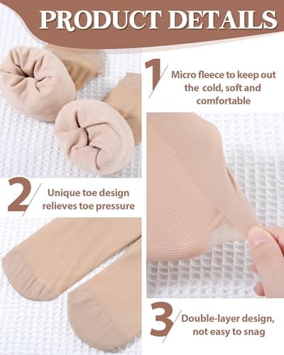 Women's Fleece Lined Knee High Socks for Cold Weather