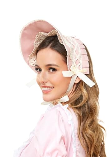 FURPHI Victorian Bonnet Sun Hat with Lace for Women