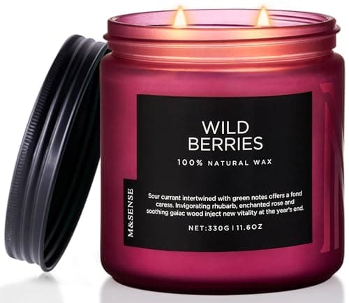 Soy Amber & Sandalwood Candle 19.4oz, 110hr Long Lasting Housewarming Gift