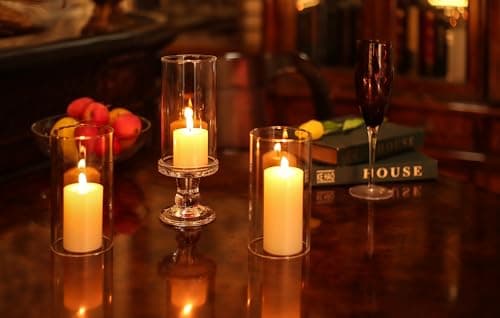 CYS D-3" H-6" Glass Hurricane Candleholder Clear Chimney Shade