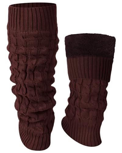 Shihanee Women's Fleece Lined Leg Warmers for Everyday Wear and Skating