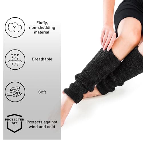 NiceACSRise Long Wool Knit Leg Warmers for Women - Ballet, Ice Skating & Dance