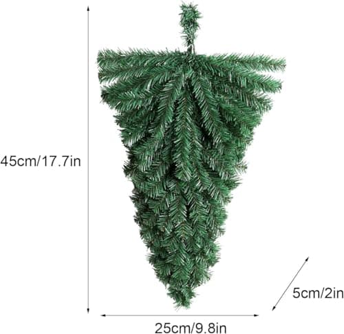 Faux Pine Teardrop Christmas Swag, 18inch, 2PCS Mantle Decor