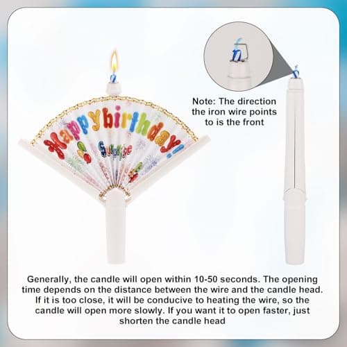 4pcs Pop-up Surprise Happy Birthday Candles for Party Supplies