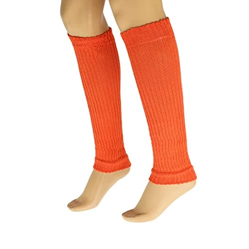 American-Made AWS Women's Retro Knitted Cotton Leg Warmers Soft & Stretchy