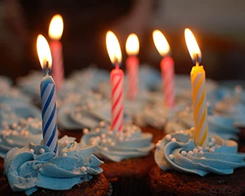 Kole Imports Relighting Birthday Candles - Colorful & Sparkling for Parties - 24 Count x 2 Pack