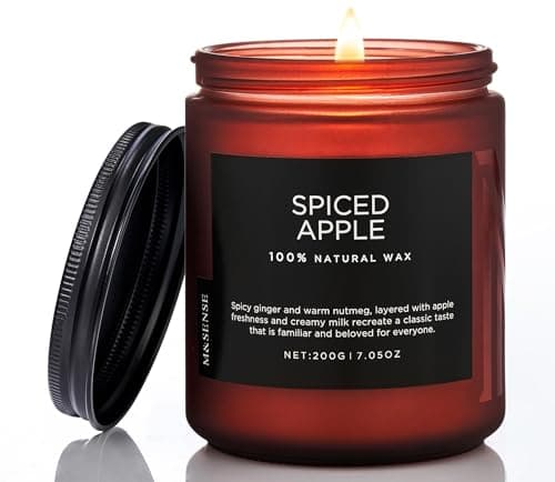 Soy Amber & Sandalwood Candle 19.4oz, 110hr Long Lasting Housewarming Gift