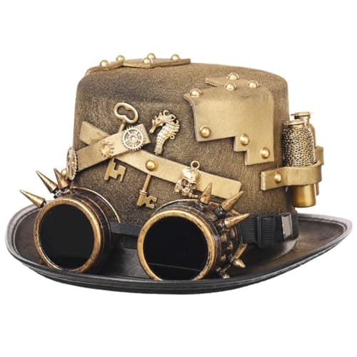 GRACEART Steampunk Top Hats with Goggles for All