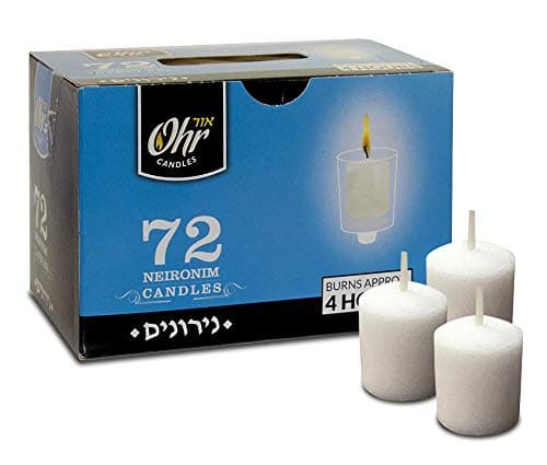 Ohr 4 Hour Neironim Shabbat Votive Candles, 72 Count