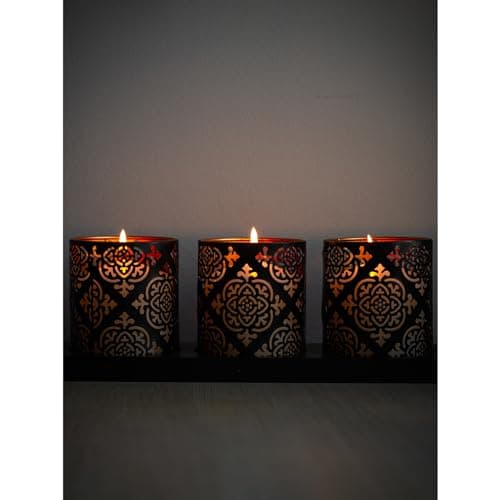 CANDWAX 3x3 White Pillar Candles Set - Elegant Unscented Candles for Home Relaxation