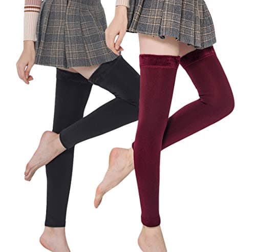 Women's Winter Over Knee Fleece-Lined Leg Warmers