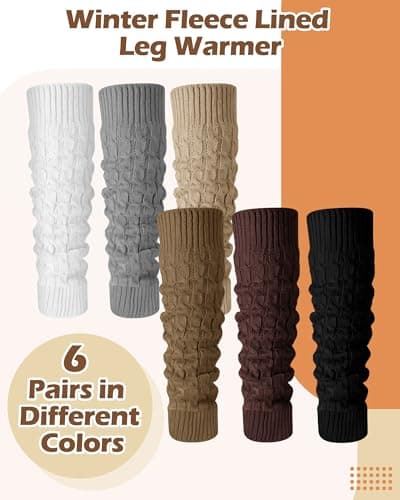 Winter Fleece Lined Leg Warmer for Women: Double Layer Skating Warmth