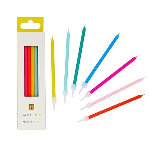 Talking Tables 16-Pack 10cm Pastel Birthday Candles
