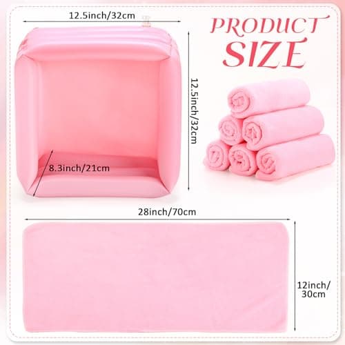 Light Pink 12PC Girls Foot Spa Kit & Towels for Spa Party Sleepovers