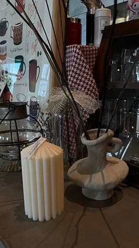 Roman Column Ribbed Pillar Candle Set, Scented Soy Wax, Hand-Poured