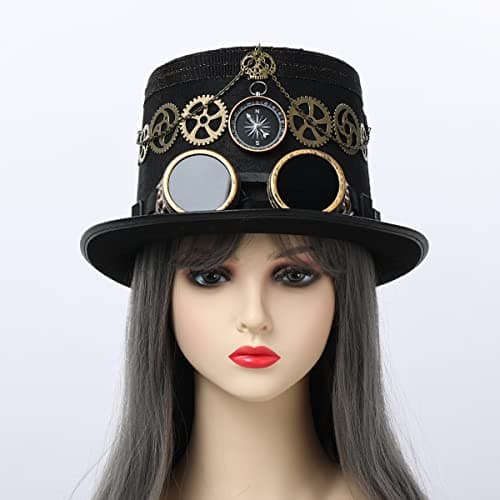 BLESSUME Steampunk Top Hat for Halloween Party