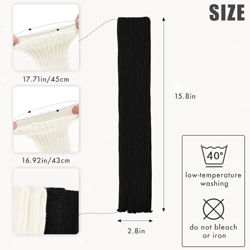 HEMOUR 80s Knit Leg Warmers for Women, Y2K Fashion Party Sports Yoga Dance Accessories