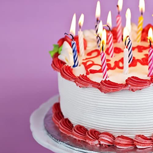 By The Cup Pink, White, Blue, Yellow Birthday Candles (Pack of 144)
