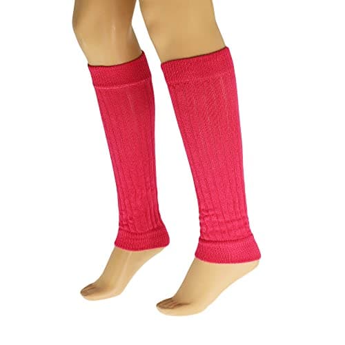 American-Made AWS Women's Retro Knitted Cotton Leg Warmers Soft & Stretchy