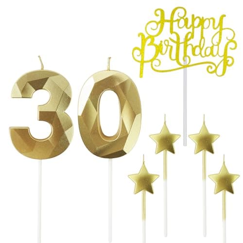 Personalized 3D Diamond Shaped Birthday Candles