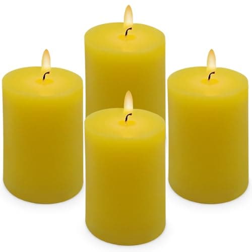 45-Hour White Unscented Dripless Pillar Candles for Home Holidays & Events