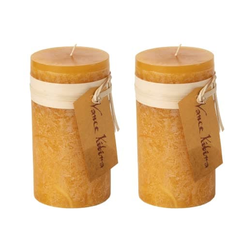 Sullivans Vance Kitira 6-Inch Off-White Unscented Pillar Candles Set of 2