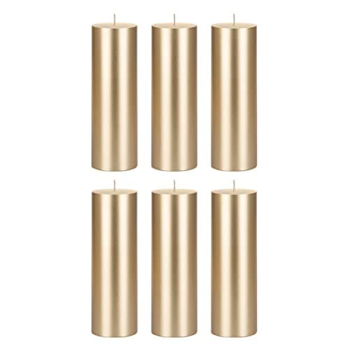 Hand Poured 3" x 9" Unscented White Solid Candle for Home Décor Events