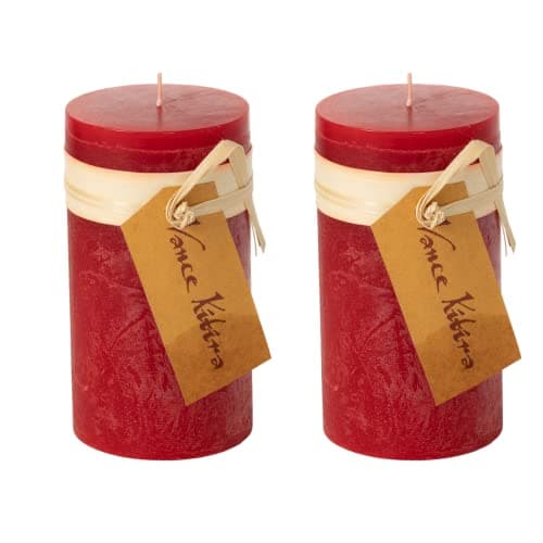 Sullivans Vance Kitira 6-Inch Off-White Unscented Pillar Candles Set of 2