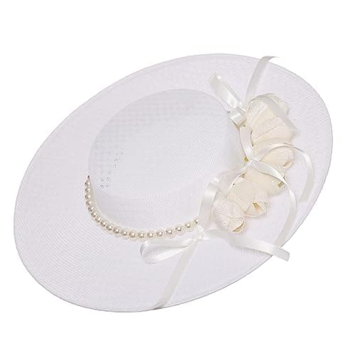 COSDREAMER Victorian Floral Flat Hat for Women and Girls