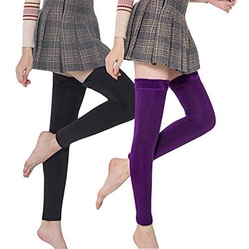 Women's Winter Over Knee Fleece-Lined Leg Warmers