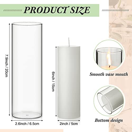 Refined Slim Pillar Candle Wedding Centerpieces