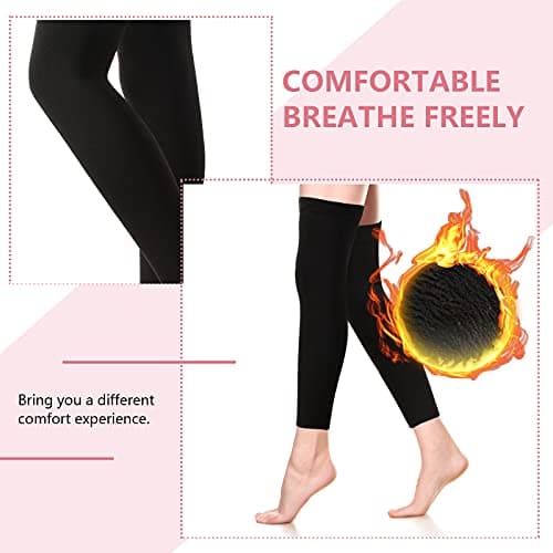 Winter Fleece Leg Warmers for Women - 2 Pairs