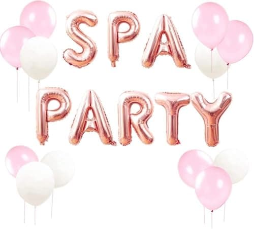 LaVenty 2 PCS Spa & Birthday Theme Balloons Banner