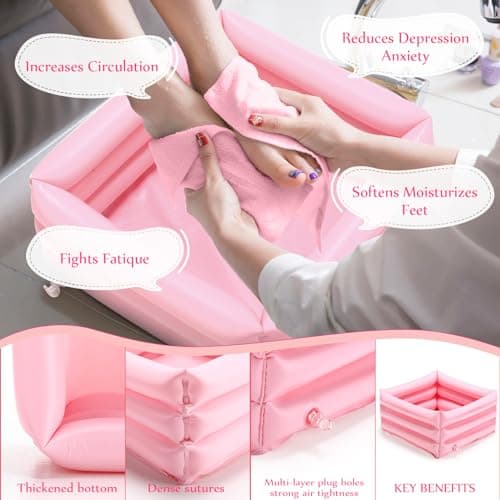 Light Pink 12PC Girls Foot Spa Kit & Towels for Spa Party Sleepovers