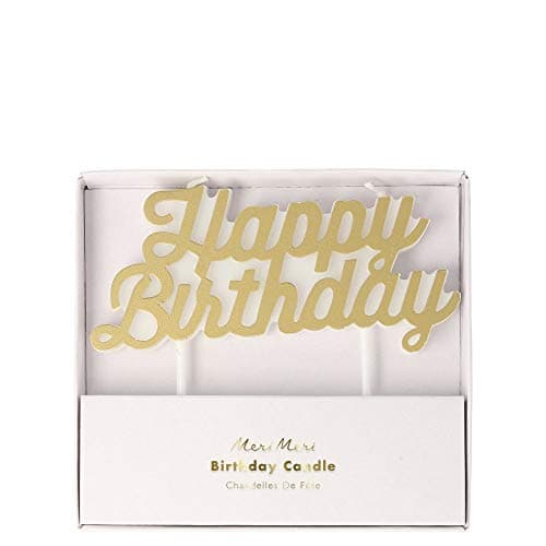 Meri Meri Unscented Happy Birthday Text Candles (Pack of 1)