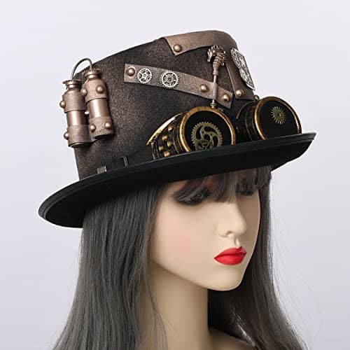 BLESSUME Steampunk Top Hat for Halloween Party