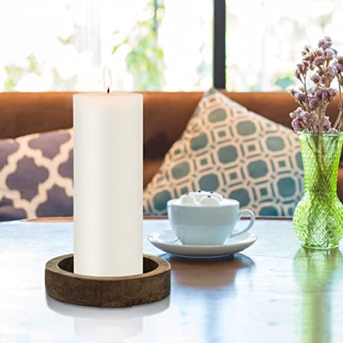 Stonebriar White Tall Pillar Candles, 6 Pack, 3x8 Inch, 110 Hour Burn Time