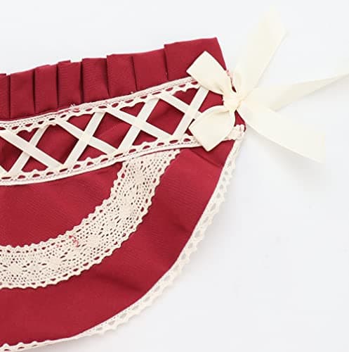 KUOIN Victorian Lace Bonnet Hat for Women Colonial Sun Cap
