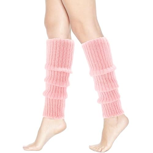 HEMOUR 80s Knit Leg Warmers for Women, Y2K Fashion Party Sports Yoga Dance Accessories